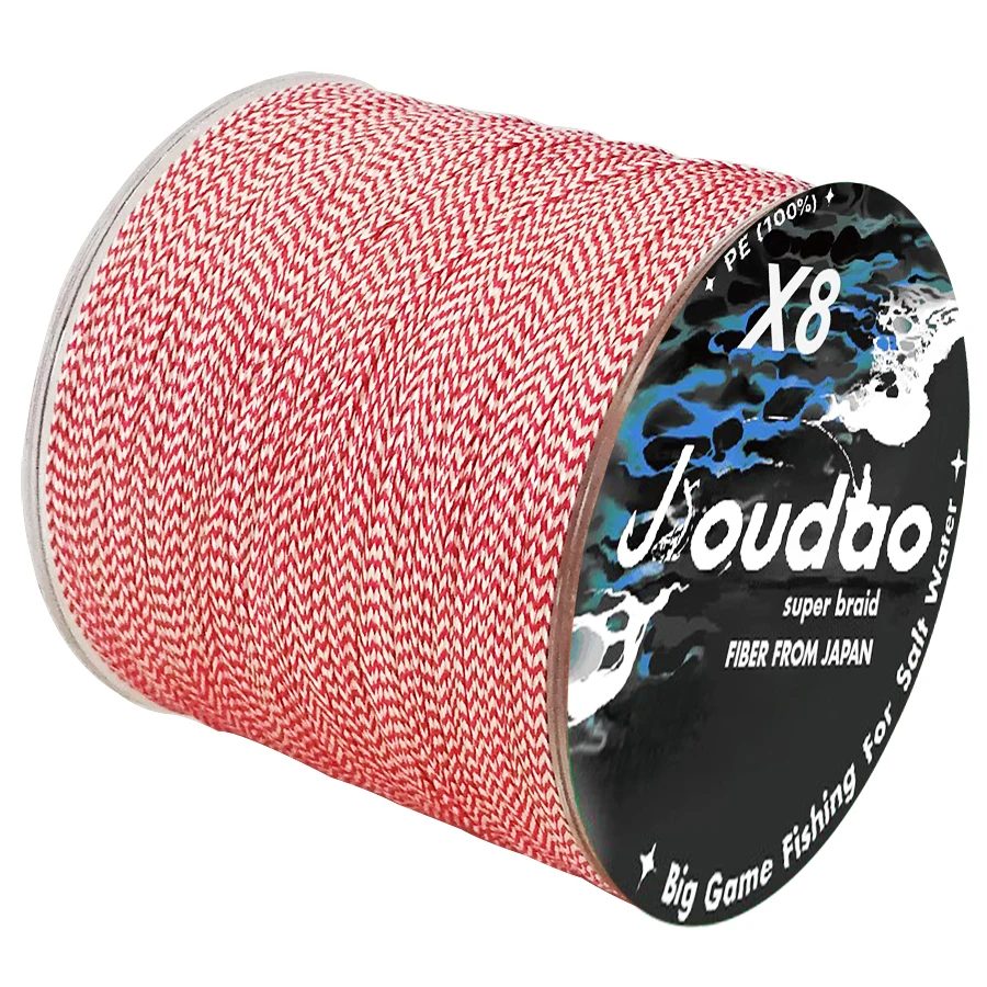 Línea de anzuelos de asistencia trenzados de PE de 8 hebras, línea de pesca de punto de 300M/328 yardas, línea de pesca de agua salada, señuelo de curricán DIY, línea atada