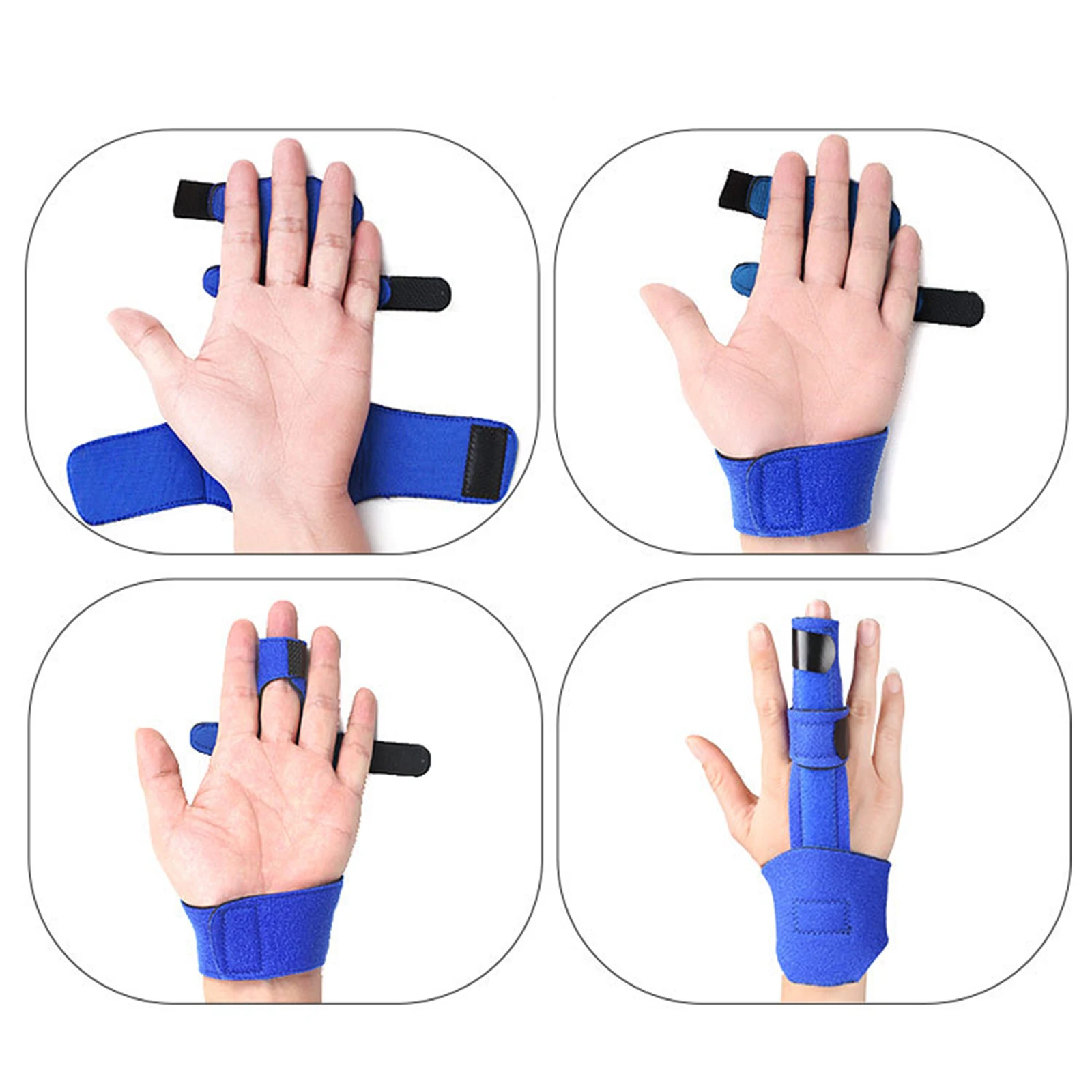 Finger Splint with Wrist Brace,  Protector Guard, Finger Brace, Detachable, Adjustable for  for Index Middle Finger for Sprains