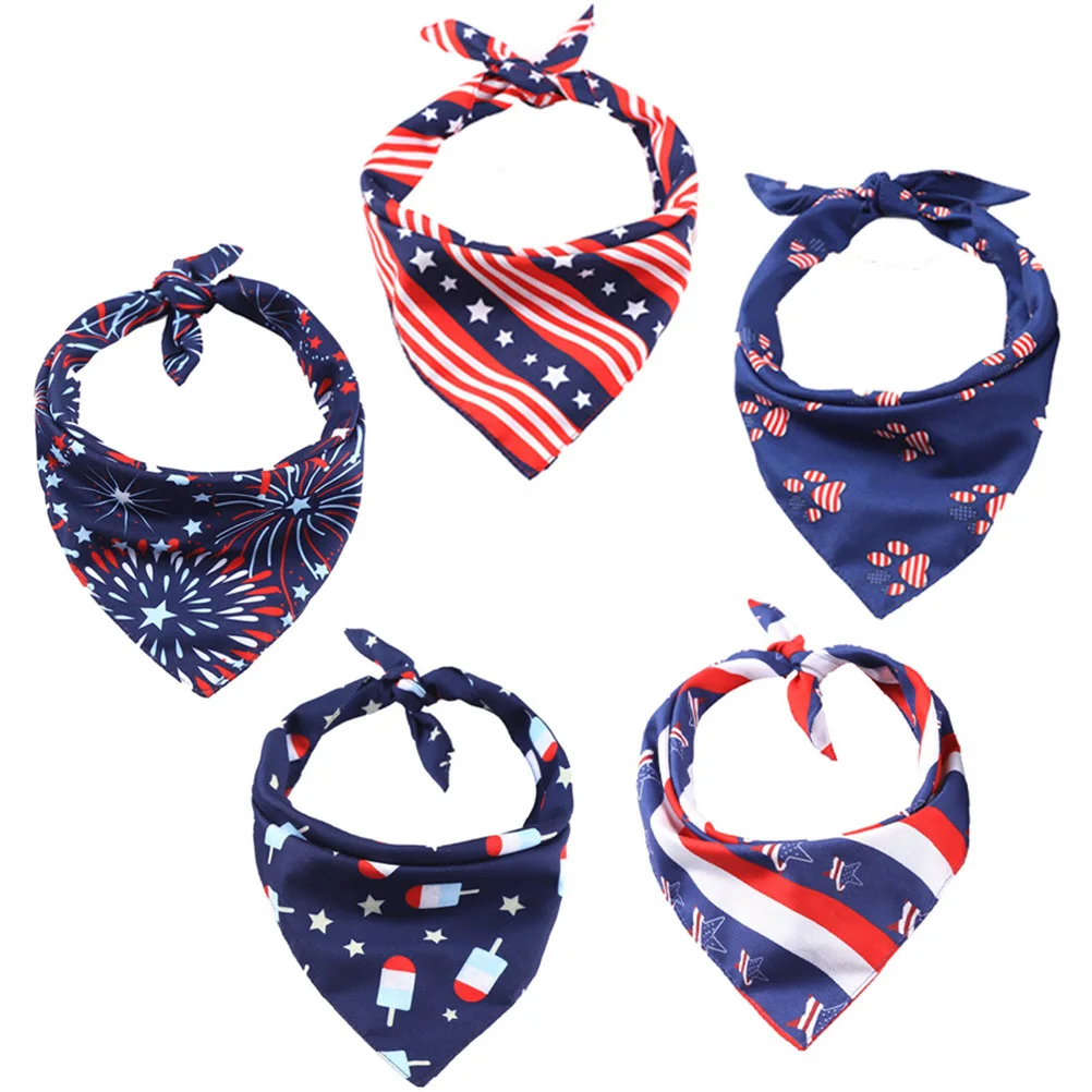 

Scarves Pet Bib Triangle Towel Drool Dog Bandana Scarf Pattern Accessory Bandans