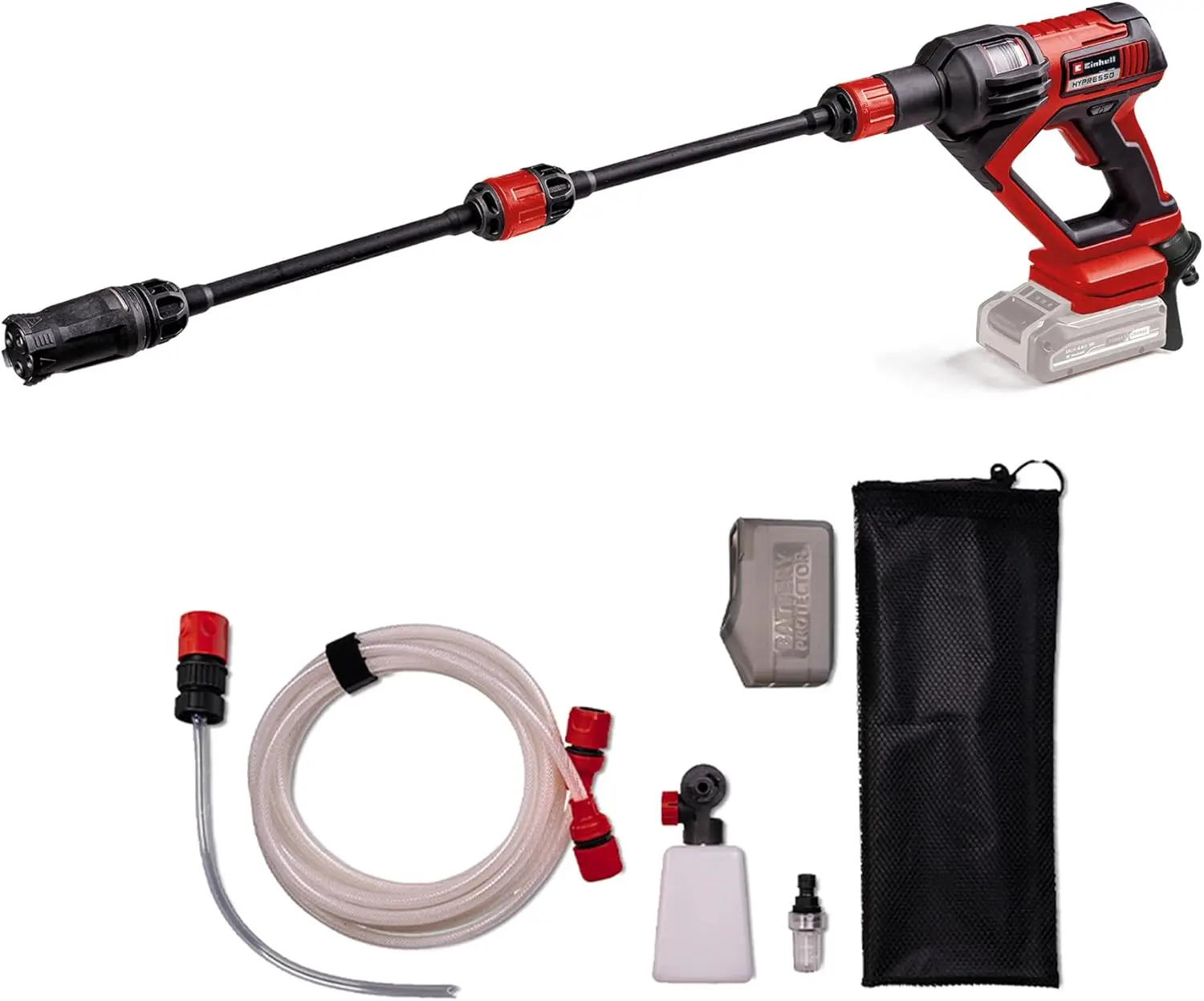 Einhell Akku-Druckreiniger-Gun HYPRESSO 18/24-1 Power X-Change (18 V, 24 bar, mobile Reinigung und