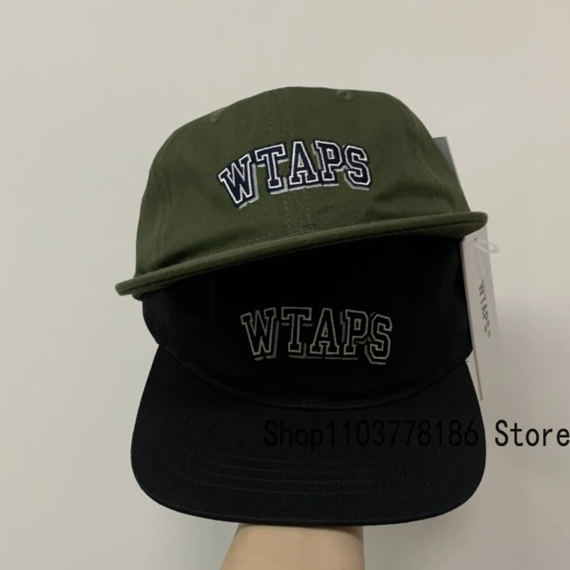 Classic Black Green Real Photos WTAPS Flat Brim Hat Summer Fashion Hot Selling Hat Men Women Same Style Wtaps Baseball Cap