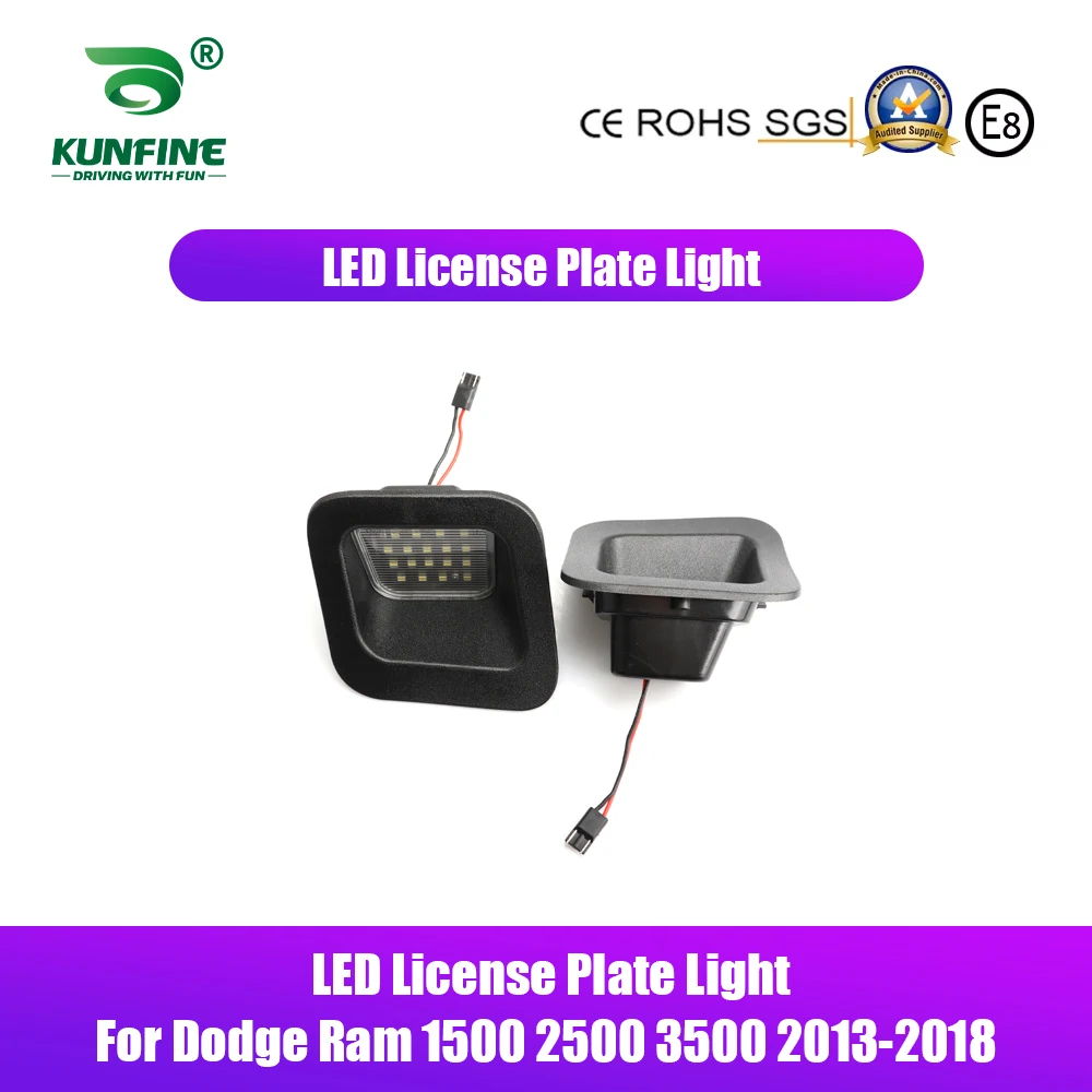 2PCs Car LED Number License Plate Light LED License Lamp For Dodge Ram 1500 2500 3500 2013 2014 2015 2016 2017 2018