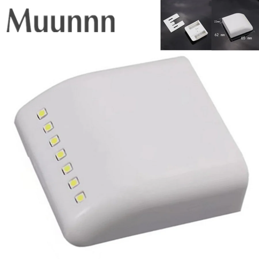 LED Auto PIR Induction Closet Lamp Motion Sensor Night Light 7 LED Under Cabinet Drawer Light Battery Powered for Cupboard