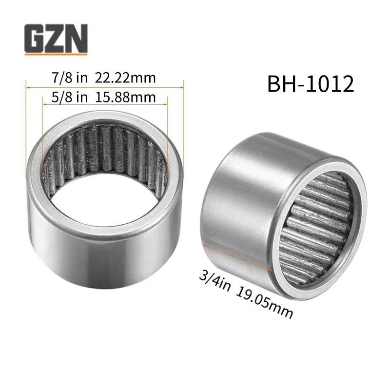 2PCS Inch Full Needle Roller Bearing BH-1012 15.875x22.225x19.05MM Motorcycle Needle Roller Bearing Full Needle Roller Inch Size
