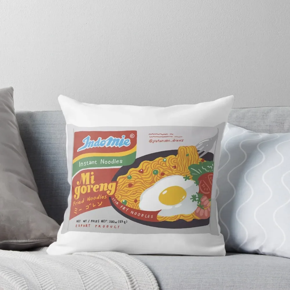 Mie Goreng-Indomie-fundas de almohada decorativas para sofá, cojín personalizado, almohadas fotográficas, almohada estética de Año Nuevo