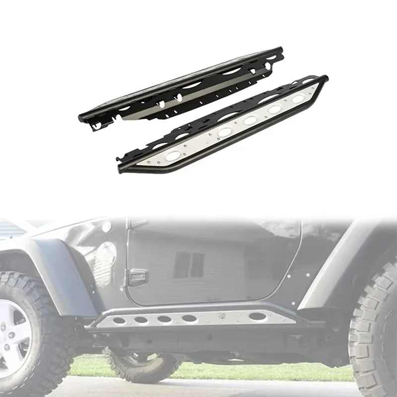 Высококачественные черные пластиковые боковые подножки для Jeep Wrangler JK 2007-2017, 2/4-дверные, аксессуары для бездорожья.