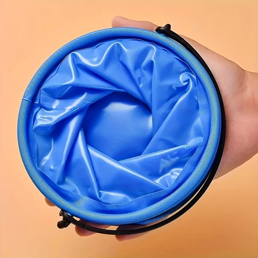 Zusammenklappbarer Strandeimer mit Griff, Künstlerbedarf, Waschstifthalter, PVC-Farbfass, Aquarell-Eimer