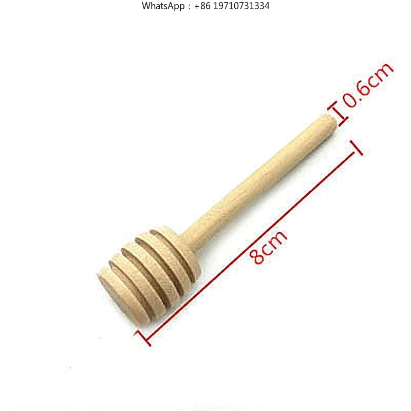 1000 Pieces 8cm Length Honey Dipper 0.6cm Diameter Thin Stick Chinese Cherry Wood Honey Dipper