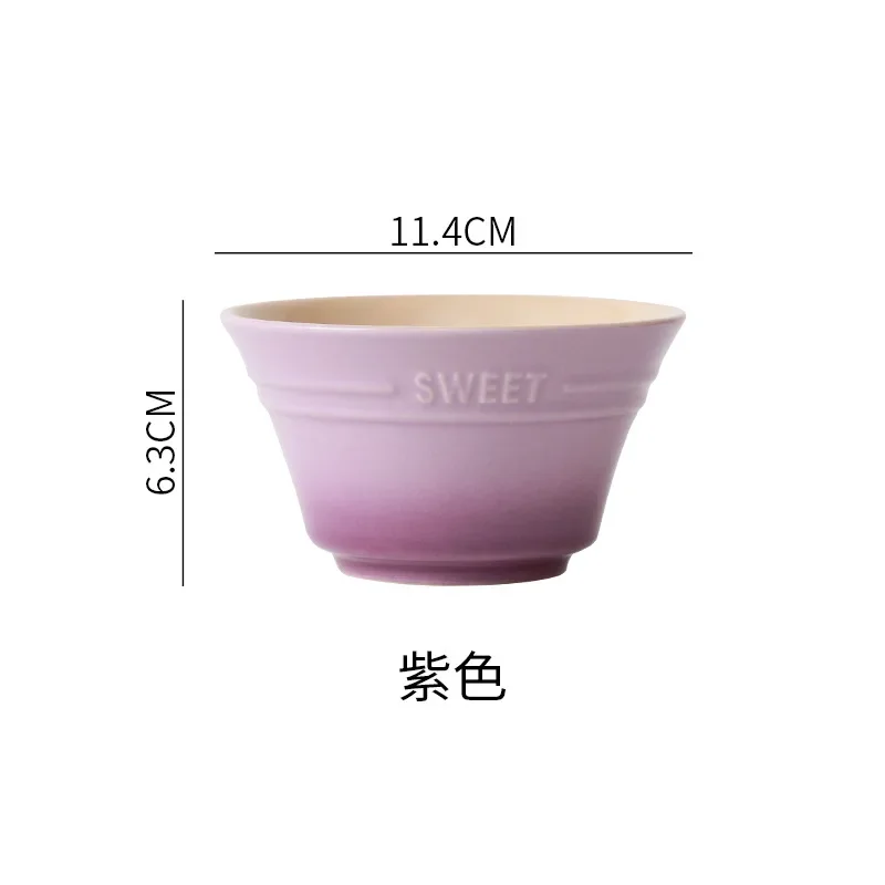 Rainbow Gradient Ceramic Bowl 6