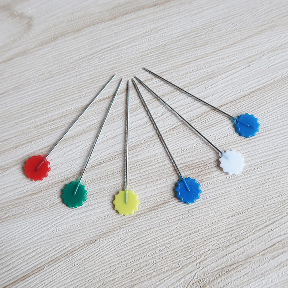 

50Pcs Flat Head Flower Sewing Pins Colorful Straight Pins for Craft Decoration Dressmaker Quilting Projects Durable and