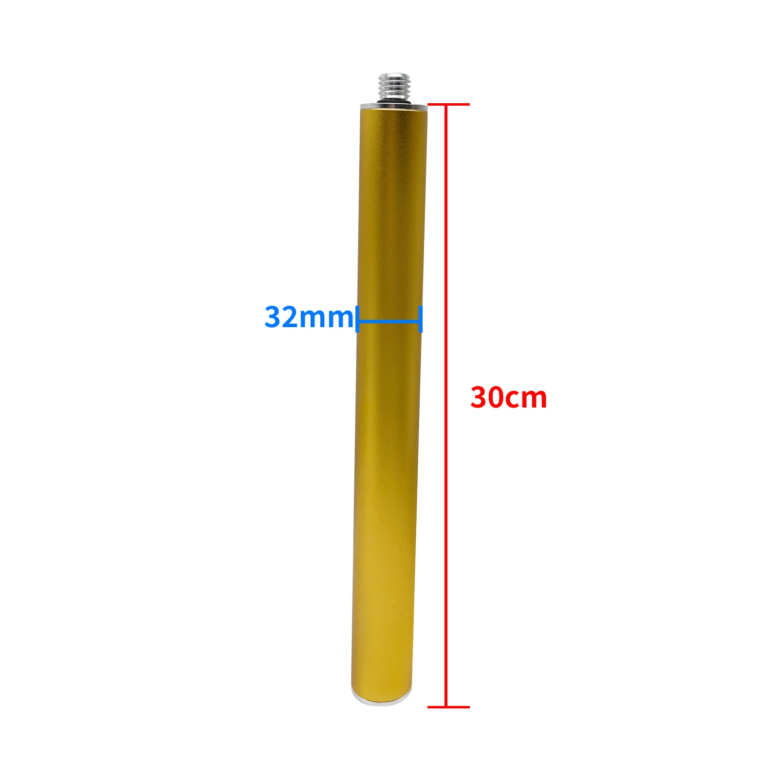 10 peças 30cm rtk topografia extensão pólo prisma antena estender seção diâmetro 32mm para gps 5/8x11 rosca liga de alumínio