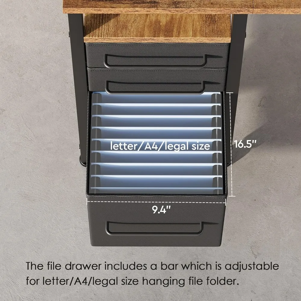 Compact 40 Inch Desk with Storage Drawers and Shelves, Ideal for Small Spaces, Writing and Computer Work, Office Desk with Maxim