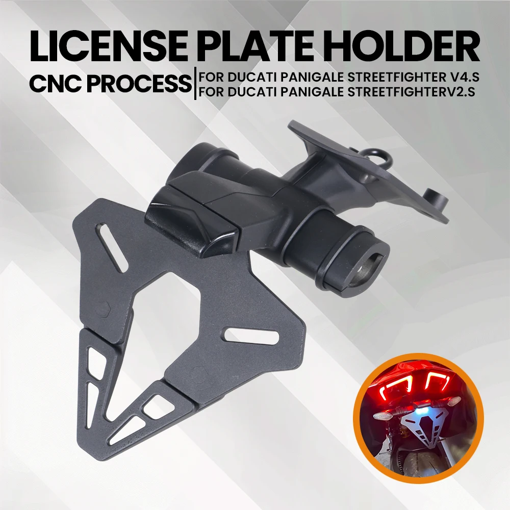 Motorcycle license plate frame For DUCATI Panigale V4 V4S V2  Streetfighte V4 V2 2025+ Tail Eliminator Modified Steel