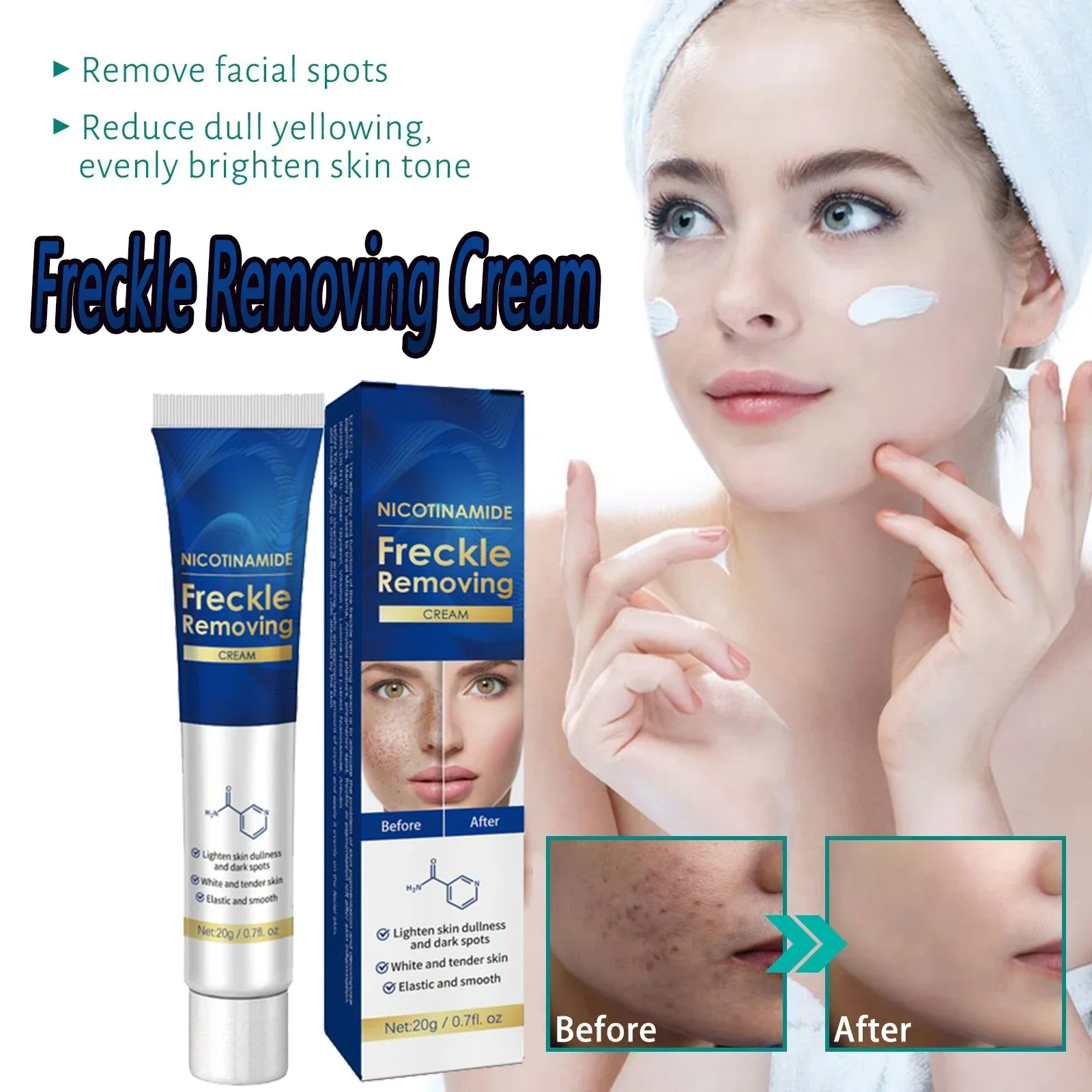 

Dark Spot Remover For Face Whitening Fade Cream Lightening Blemish Removal Serum Reduces Age Spots Freckles Face Cream