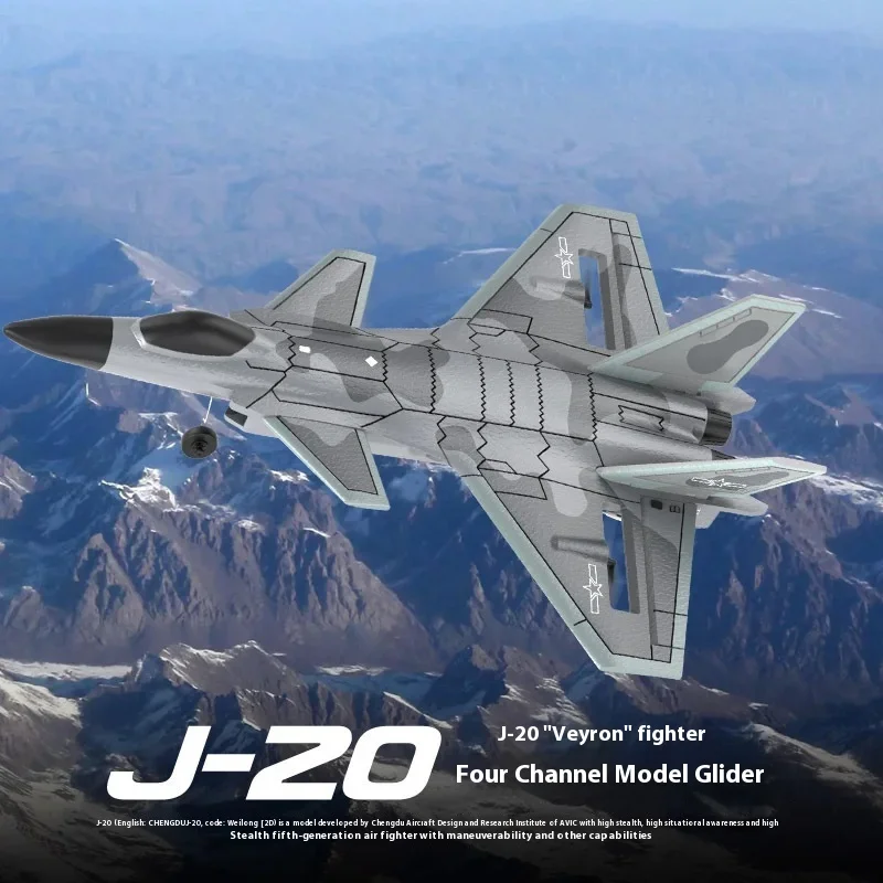 

Hot Selling Four Channel J20 Fighter Fighter J-20 Glider Foam Remote Control Aircraft Wifi With Aerial Camera Multiple Skills