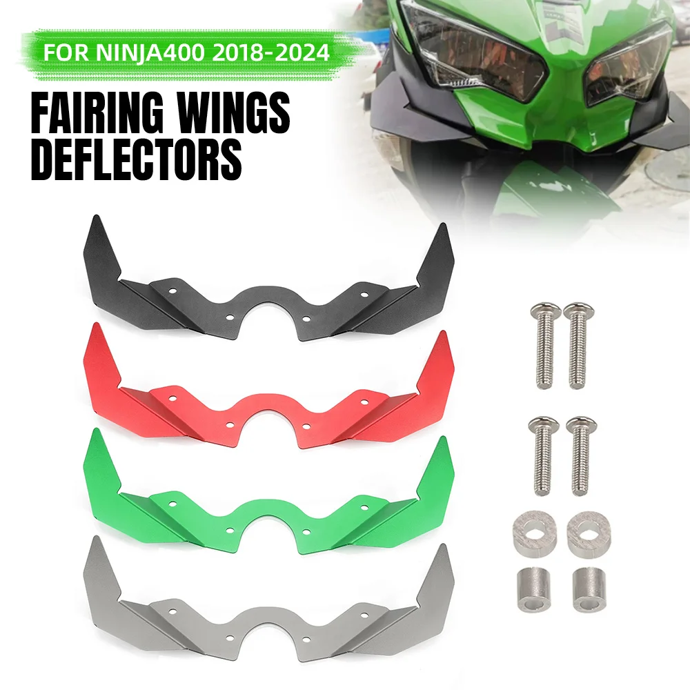 

For Kawasaki Ninja400 2018 2019 2020 2021 2022-2024 Motorcycle Aluminum Aluminium Downforce Air Deflector Protection Ninja 400