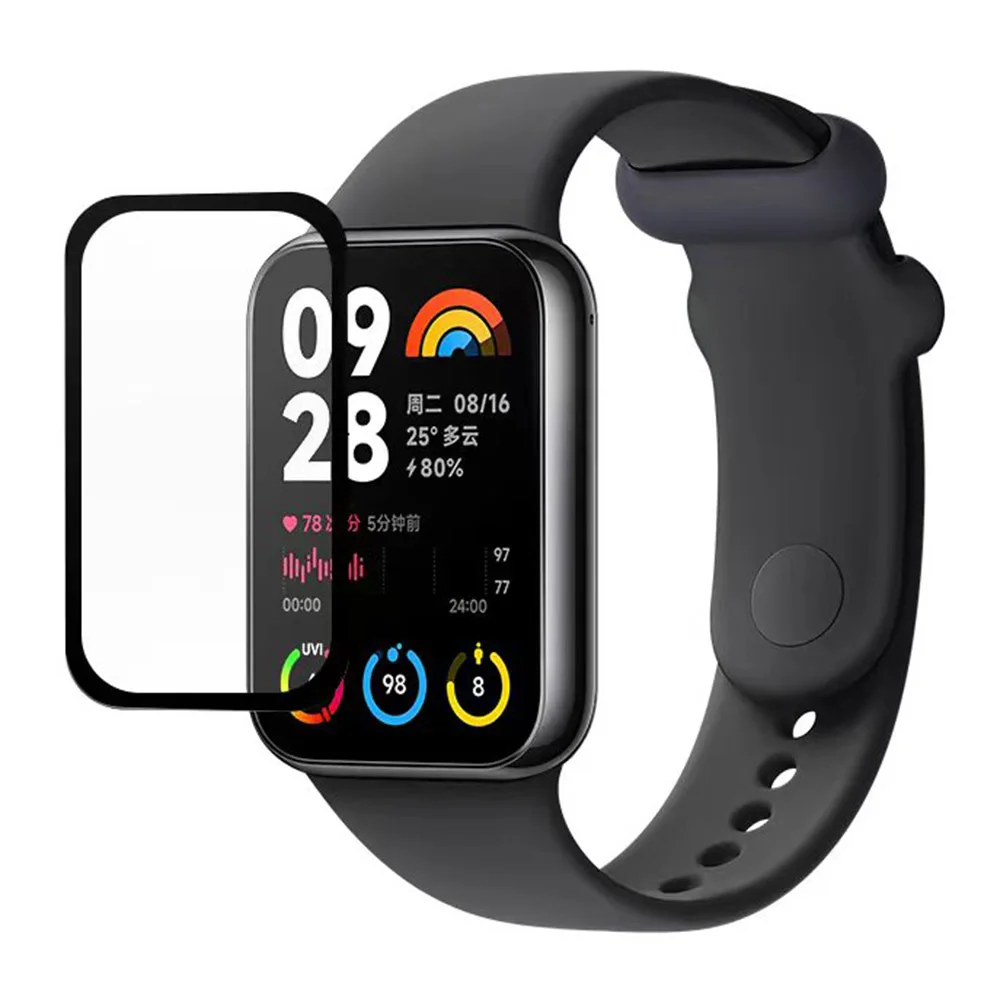 فيلم حماية لهاتف شاومي مي باند 8 برو ، حافة منحنية ثلاثية الأبعاد ، تغطية كاملة