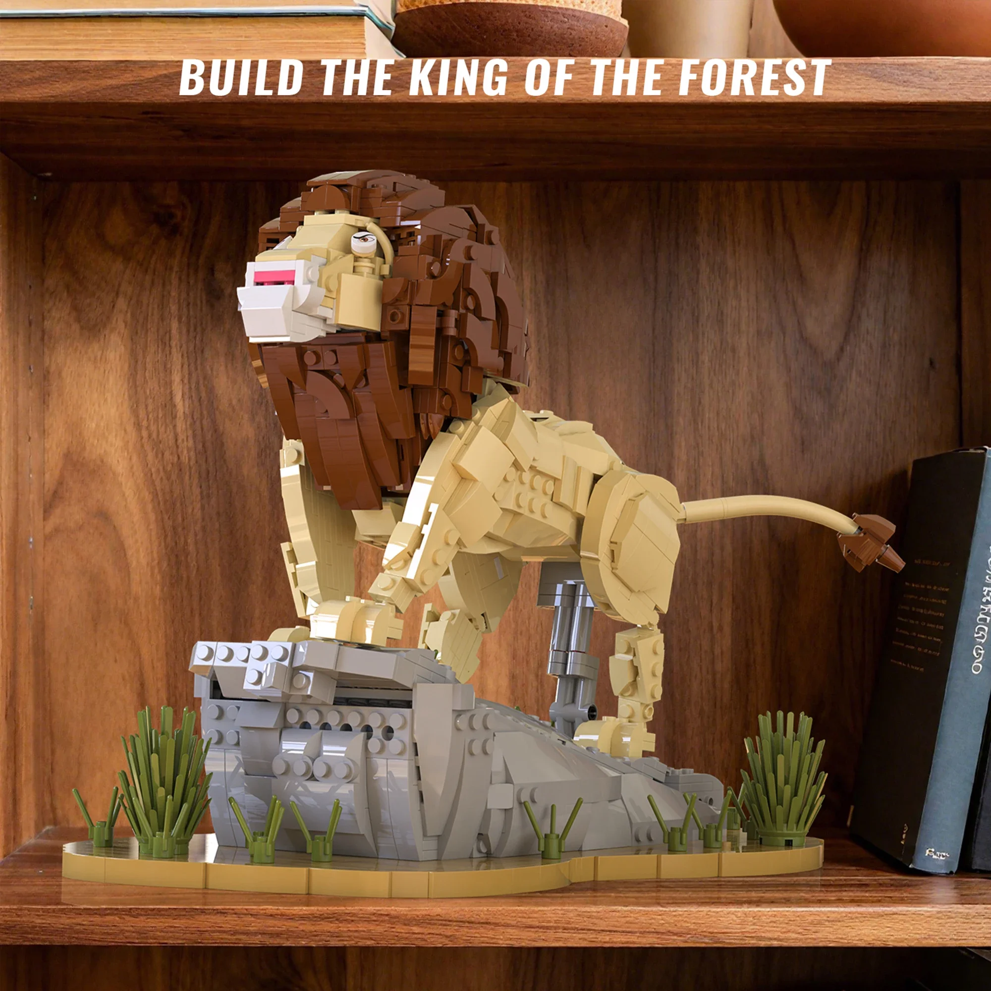 

1361 шт., строительные блоки «Король Лев», креативное украшение для рабочего стола, фигурки животных, львов, кирпичи, игрушки для детей, взрослых, подарки на день рождения