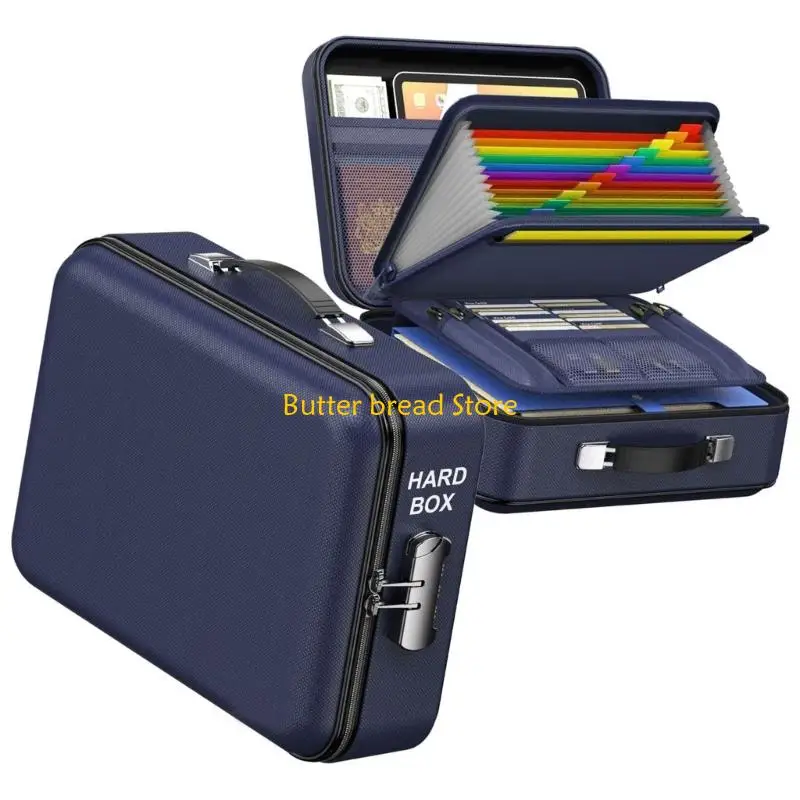 W89C Multiple Layer Compartment Difficult Case File Box Providing Nonflammable Impermeable Security Permanent Building