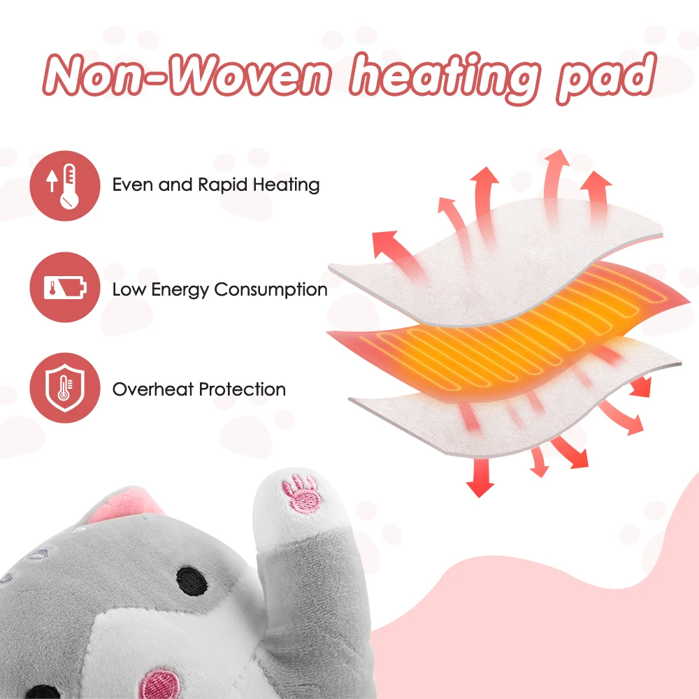 USB Heating Pad Period Heated Pillow Menstrual Colic Heater Cramps Period Neck Shoulder Pain Relief Hot Compress Heating Pad