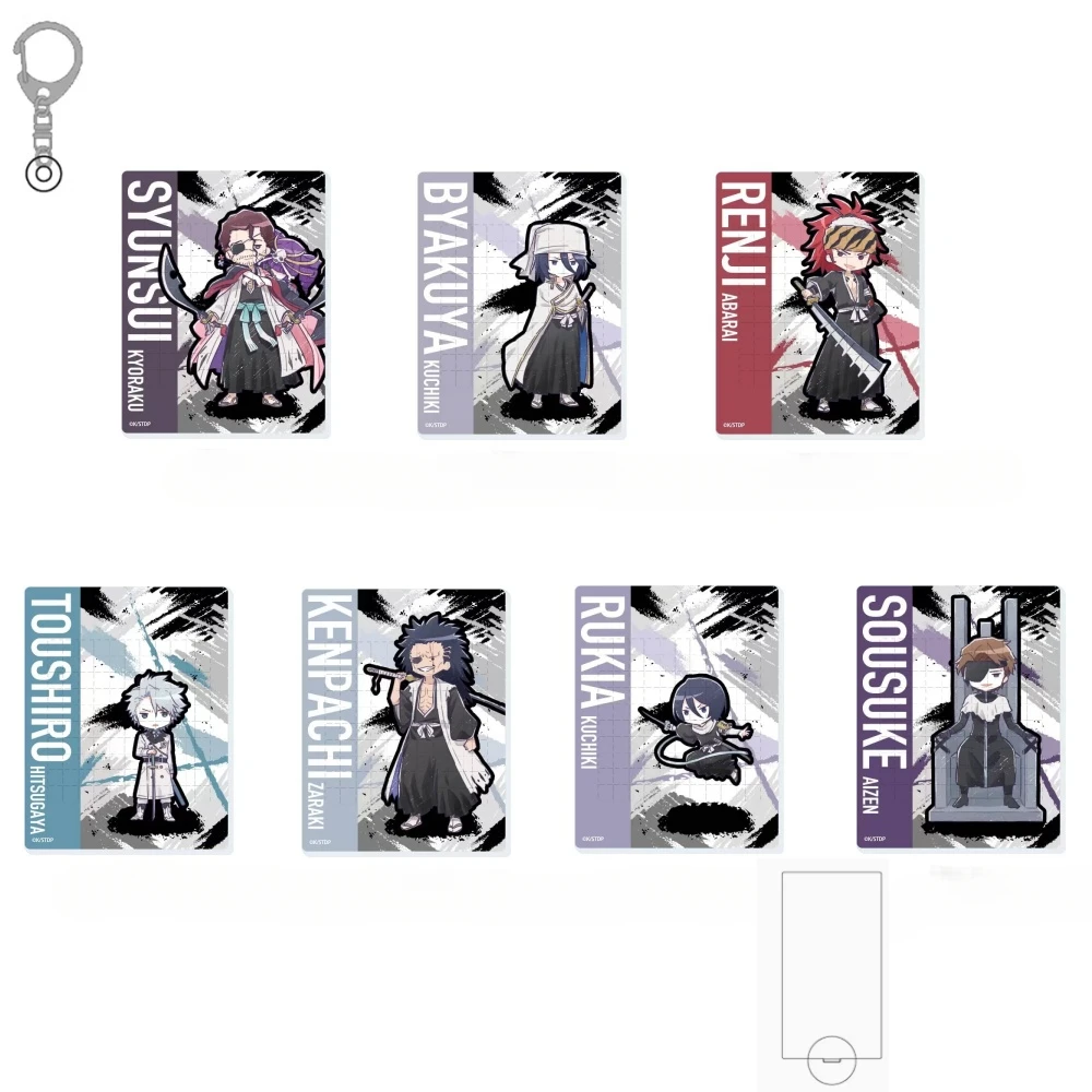 Anime Kurosaki Ichigo Kuchiki Byakuya Urahara Kisuke Kuchiki Rukia Acrylic Stand Mini Figure Doll Game Keychain Cosplay Toy Gift