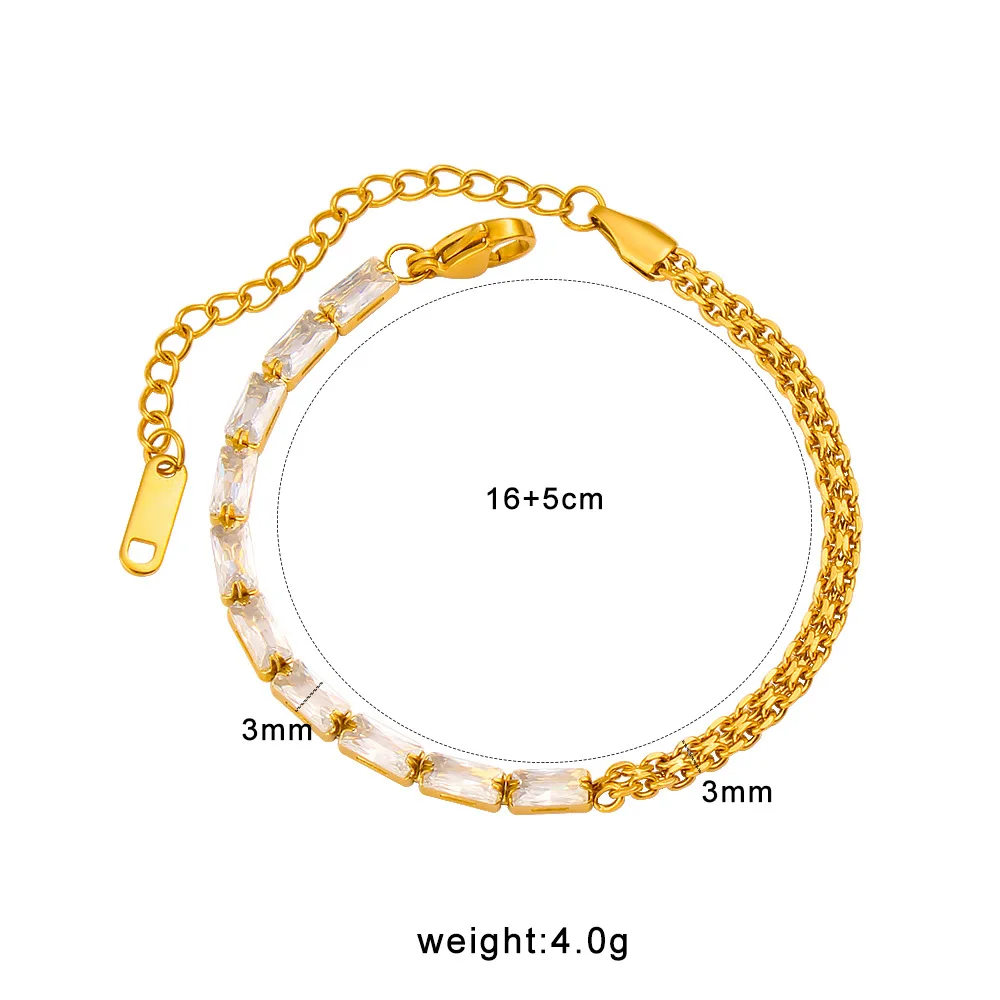 DIY accessories Guangdong decoration light luxury niche full diamond batch corner grinding splicing bracelet necklace titanium s