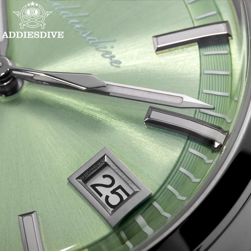 Addiesdive Luxe Automatisch Mechanisch Horloge Man Amerikaans Roestvrij Staal Nieuwe Reloj Hombre Sunburst Wijzerplaat Waterdichte Duikhorloges