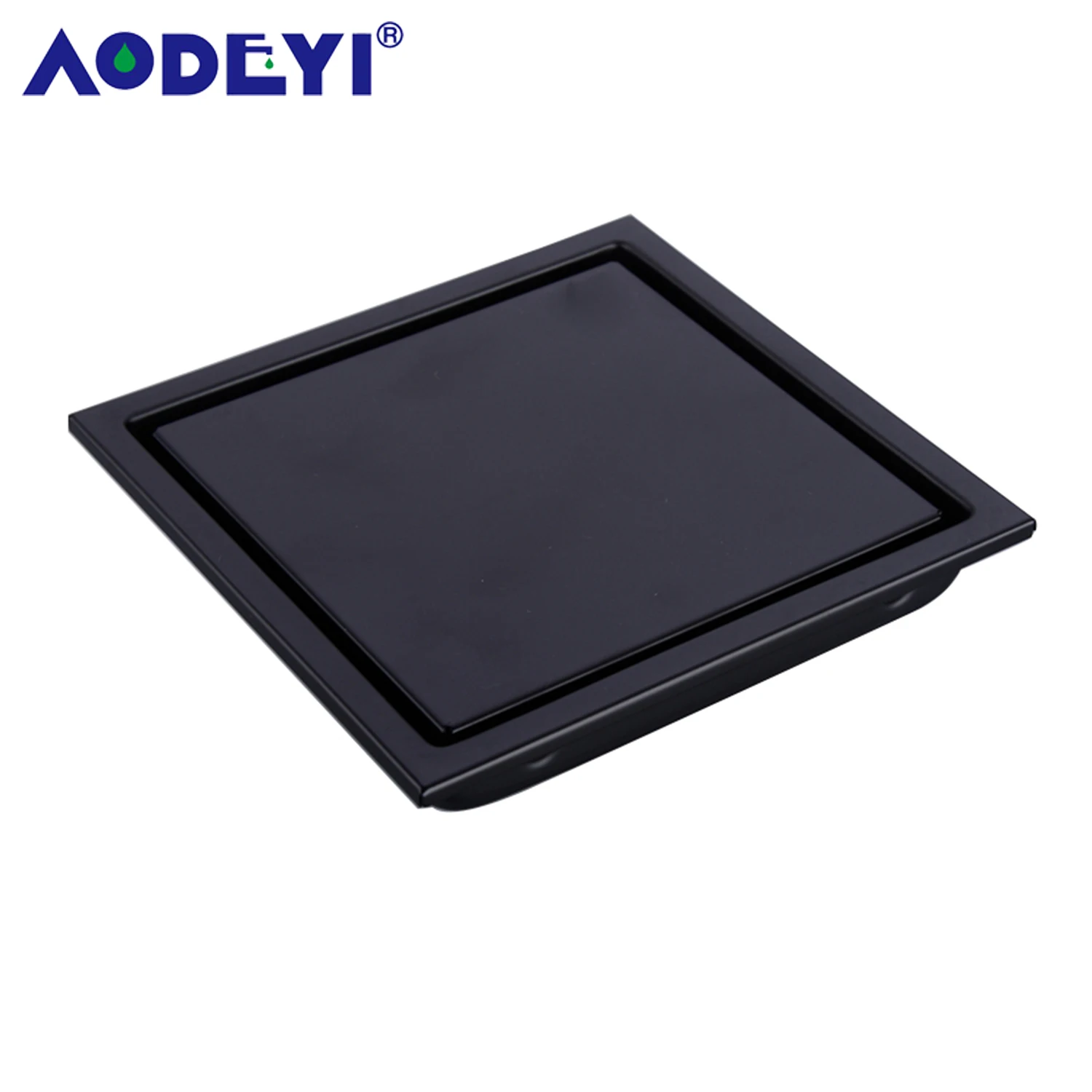 Brushed Gold Stainless Steel Shower Drain Black Bathroom Floor Drain Tile Insert Square Floor Waste Grates 150X150