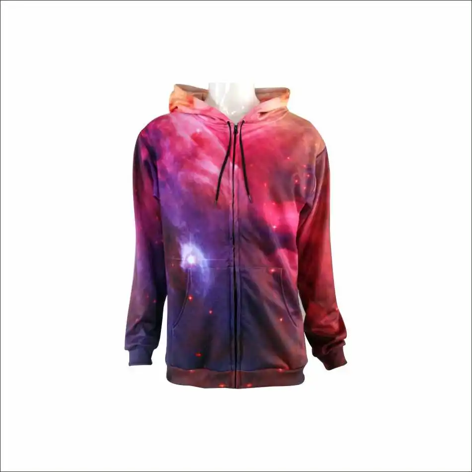 Oem Fashion  Manufacturer Custom Streetwear Sublimated Heavyweight Full Zip Up Hoodies