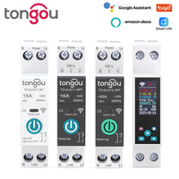 TUYA WIFI Smart Circuit Breaker With Metering 1P 50A 63A DIN Rail for Smart Home  wireless Remote Control Switch by APP TONGOU