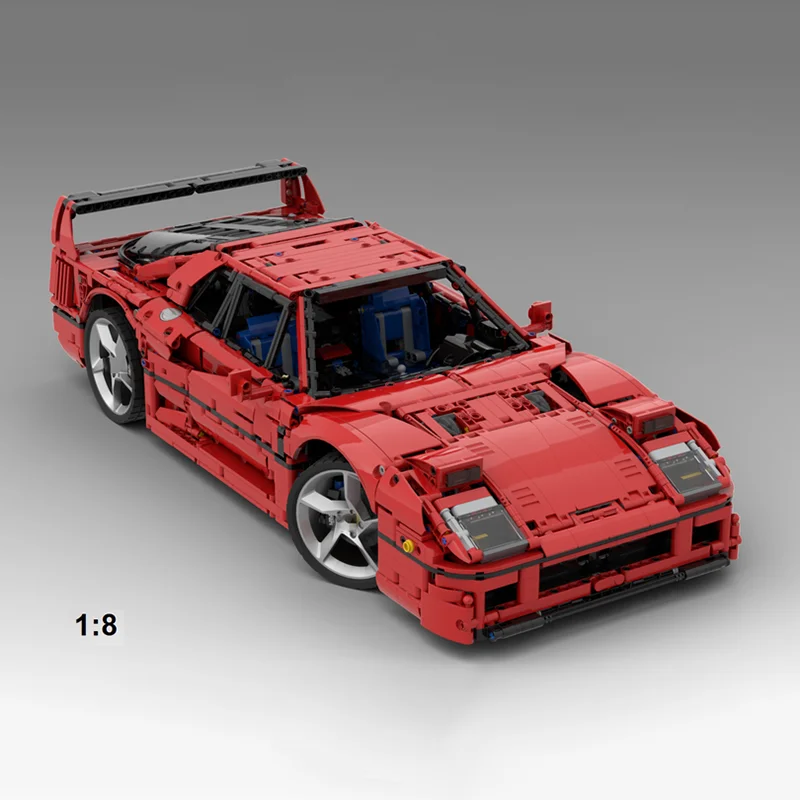 بطل سرعة السيارات Moc قوالب بناء وحدات 1:8 سوبر سيارة رياضية نموذج التكنولوجيا كتل عيد الميلاد لتقوم بها بنفسك لعبة هدية البناء #3