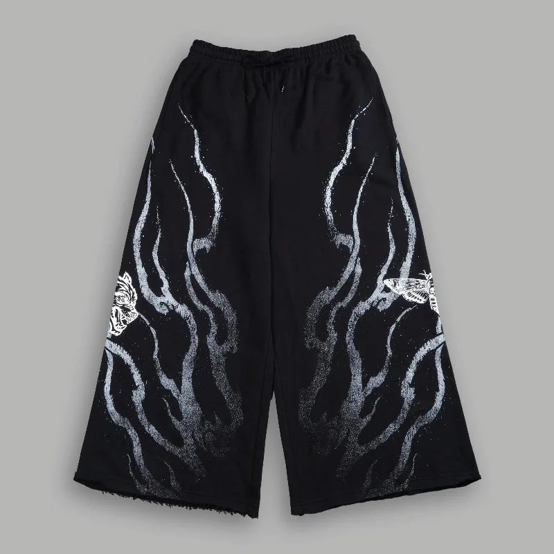Lonamente gótico streetwear calças splatter impressão solta ajuste calças casuais escuro academia das mulheres dos homens estilo rebelde