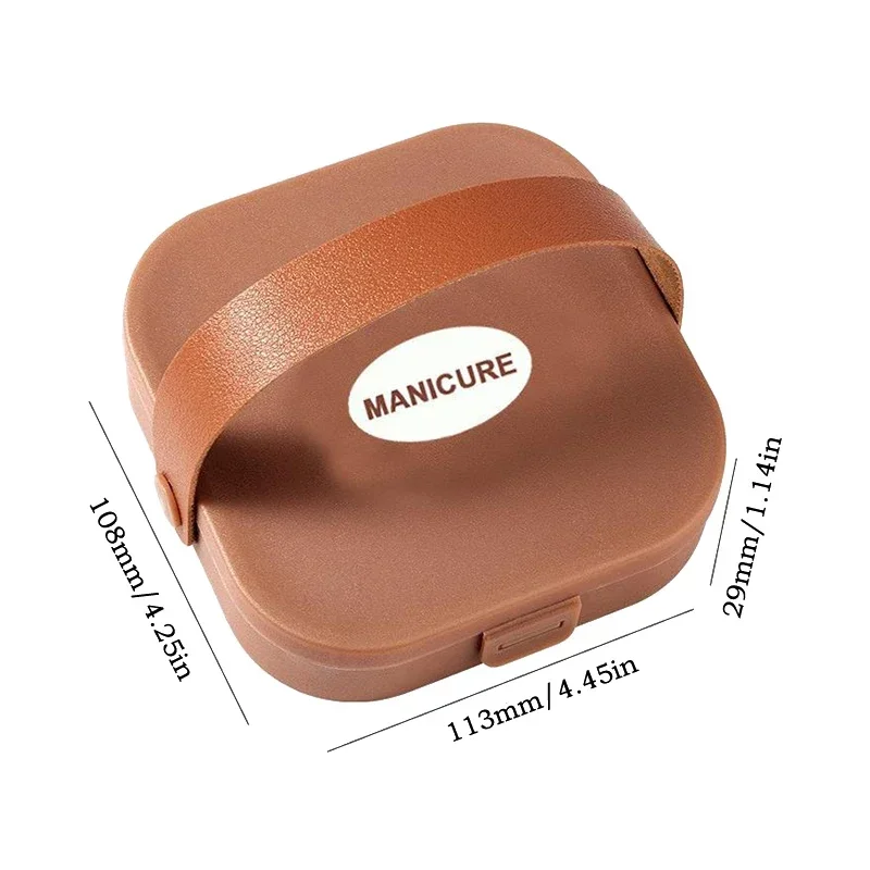 25 Kit de toilettage de voyage Kit de soins personnels ensemble de coupe-ongles en acier inoxydable 6/8 pièces outils professionnels pour ongles marron/blanc manucure