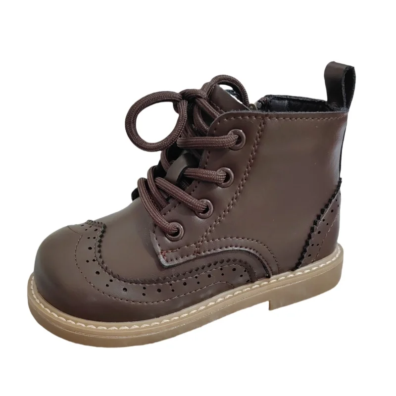 

High Quality Baby Girl Shoes For Autumn,Single Microfiber Leather Ankle Boots For Women Solid Casual Shoes For Baby Boys