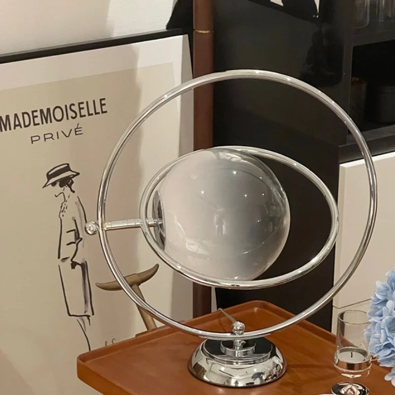 Designer italiano planeta candeeiros de mesa nordic criativo salão sofá luzes laterais decorar quarto cabeceira gradiente led vidro luz mesa