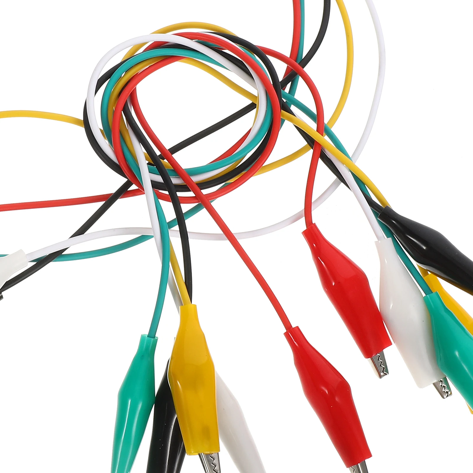 

20pcs Alligator Clip Test Leads 5 Colors 20 Inch Electrical Cables Crocodile Clips nickel plated alligator electric clip kit