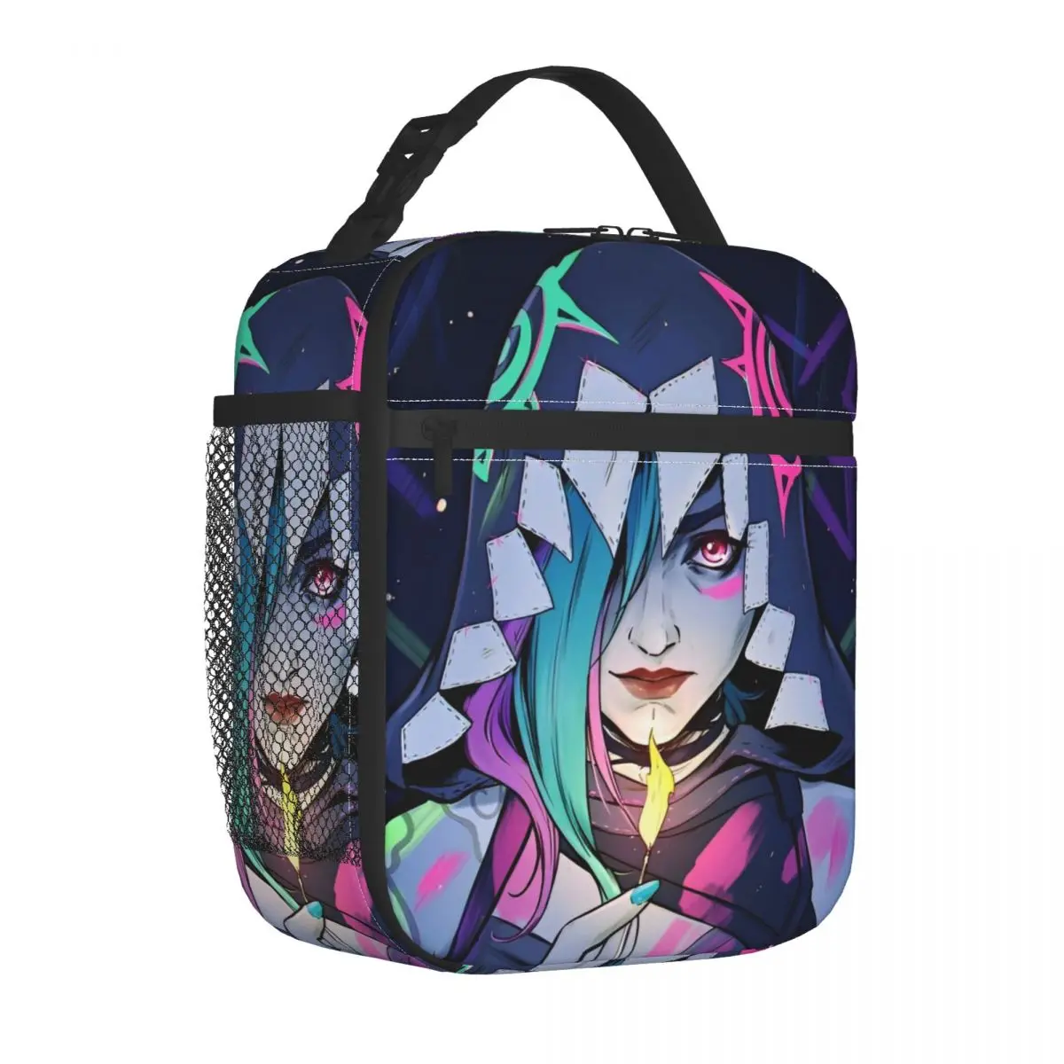 Jinx Arcane Insulated Lunch Bags Cooler Bag  Meal Container Action Adventure Fantasy Tote Lunch Box Food Bag School Outdoor