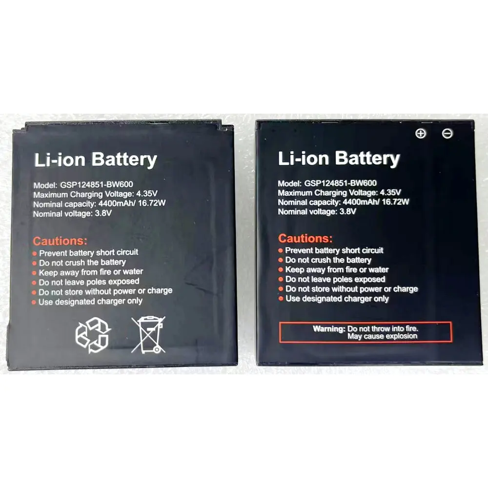 

New GSP124851-BW600 Replacement Battery For Law Enforcement Recorder