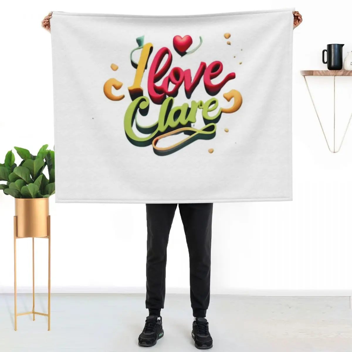 I Love Clare County Clare Ireland Throw Blanket Bed linens Bed Fashionable Designers Decorative Beds bed plaid Blankets
