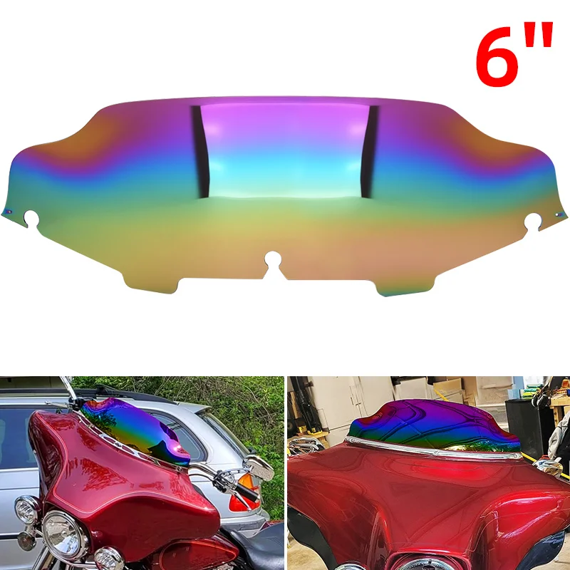 

6 "лобовое стекло мотоцикла, дефлекторы ветрового стекла для Harley Touring Electra Street Glide Ultra Classic FLHX 1996-2013