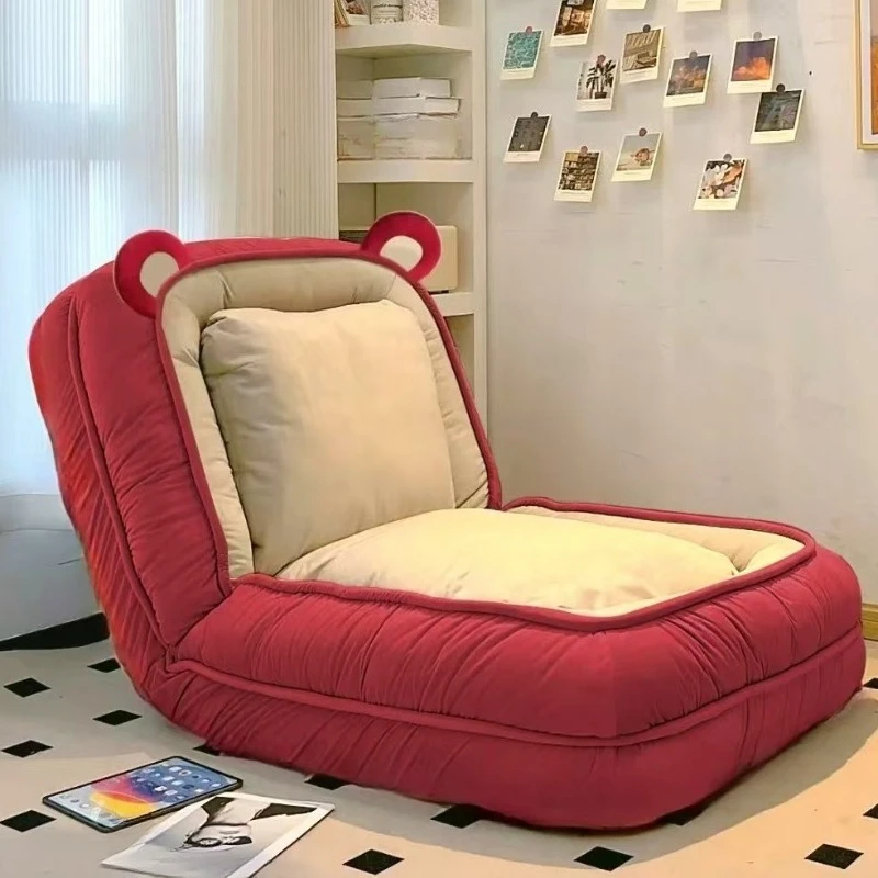 Family bedroom folding sofa bed balcony seat cushion single tatami leisure recliner lazy sofa