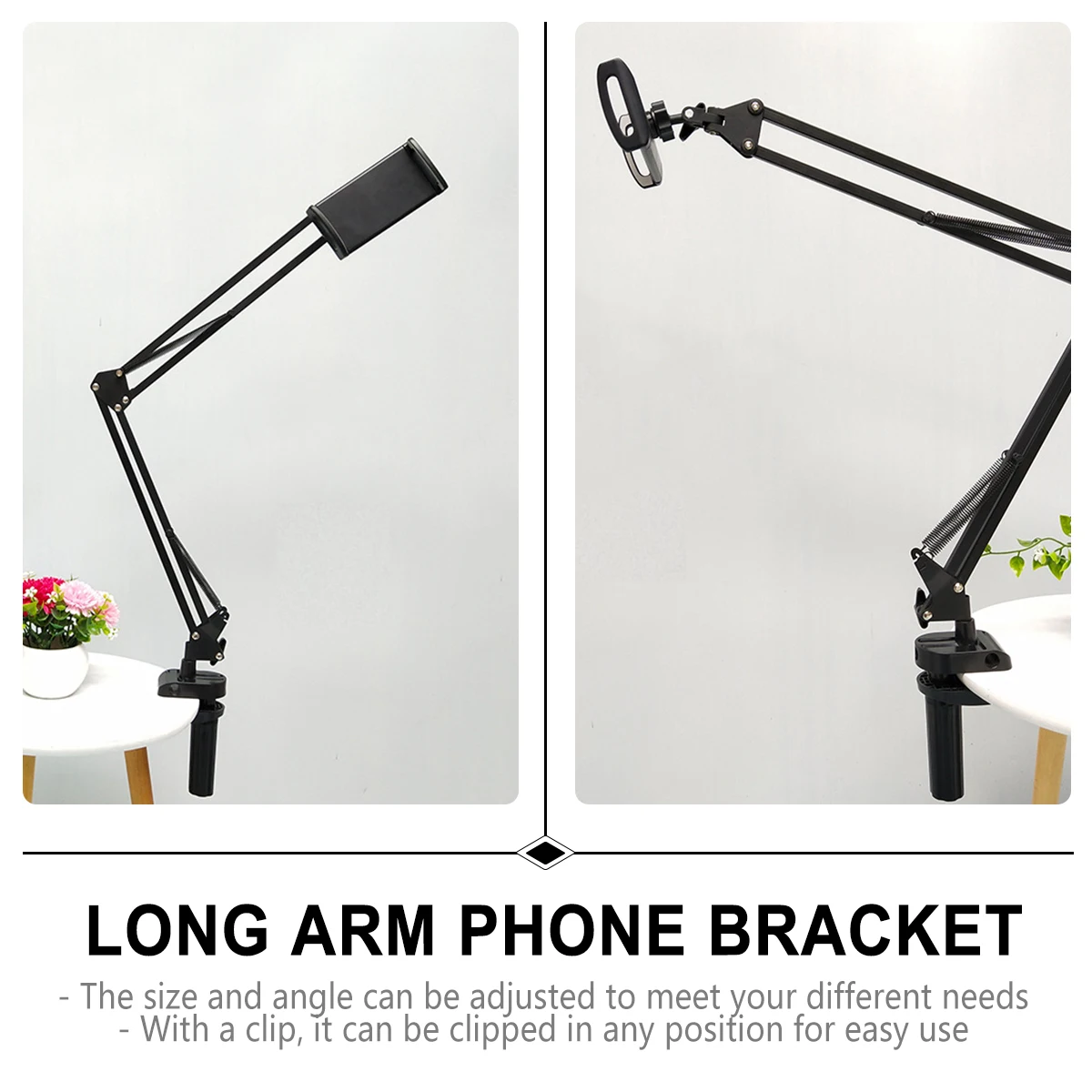 

Desktop Folding Bracket Articulating Arm Phones Stand Foldable Clip Holder Clamp