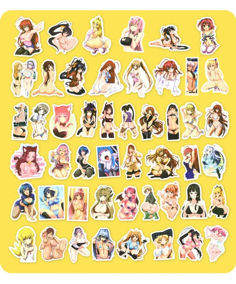 10/50/100Pcs Bikini Beauty Anime Sexy Girl Women Cartoon Stickers Graffiti Waterproof Sticker