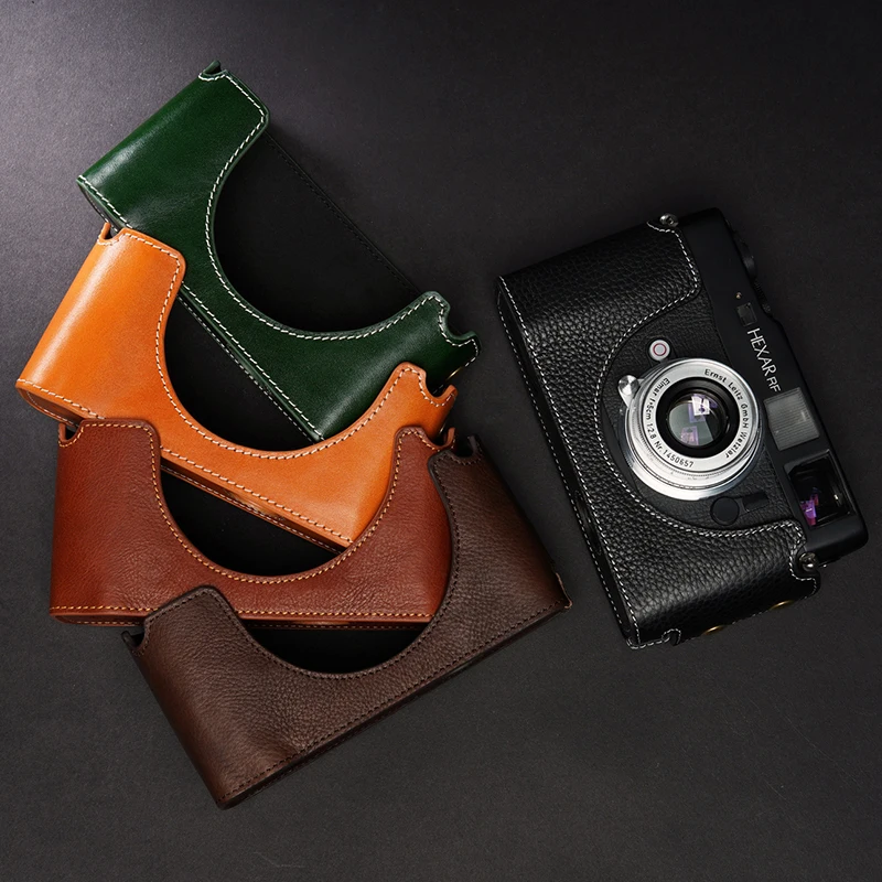 

Camera Genuine Leather Camera Half case Cover Bag for Konica Hexar RF