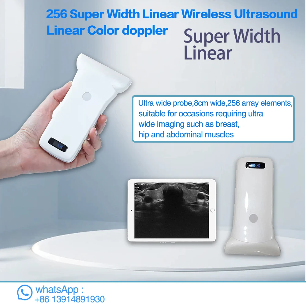 Linear Array Portable Ultrasound Transducer, Wireless Detector with 20-60mm Suitable for organ examination & Puncture Assist