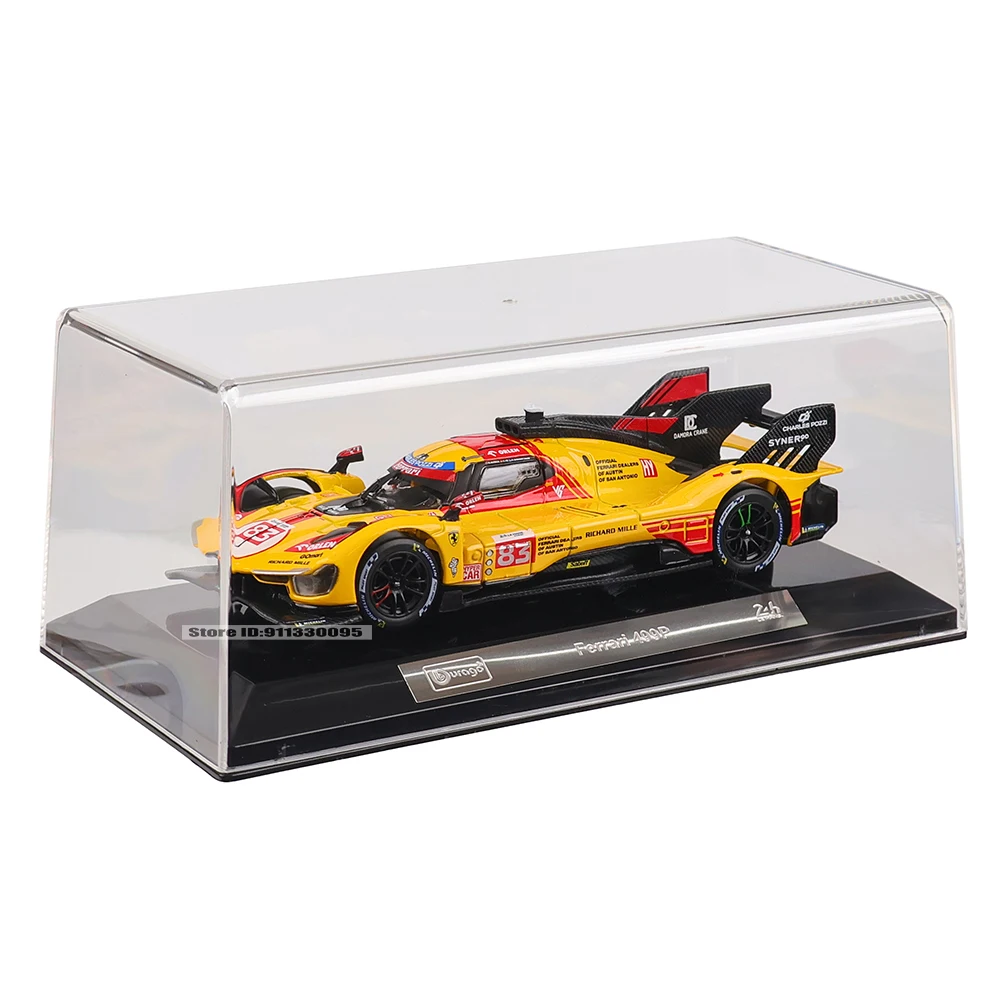 Bburago 1:43 Le Mans Ferrari 499P 2024 488 250 512 véhicule de luxe en alliage moulé sous pression voitures de traction modèle jouet Collection cadeau