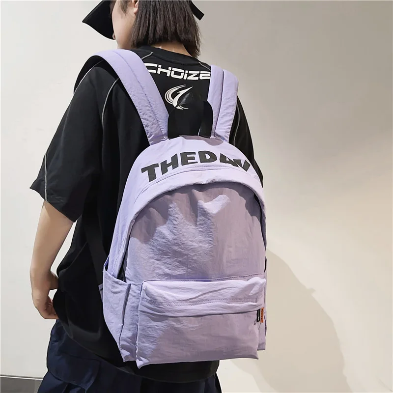 حقيبة ظهر للجنسين من النايلون، حقائب مدرسية كاجوال، حقيبة ظهر يومية للسفر في الهواء الطلق، حقيبة مدرسية كبيرة، حقائب حرم الجامعي للطلاب