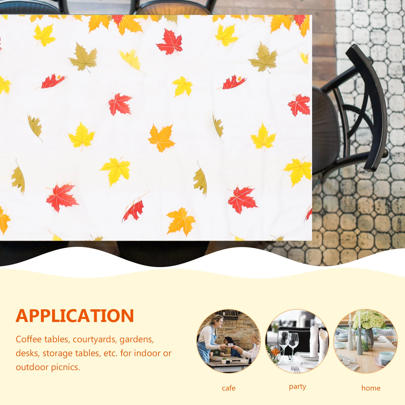 Tropical Leaves Pattern Table Cloth Washable Non-Slip Reusable for Household Dining Room Decoration Festival Gift Housewarming