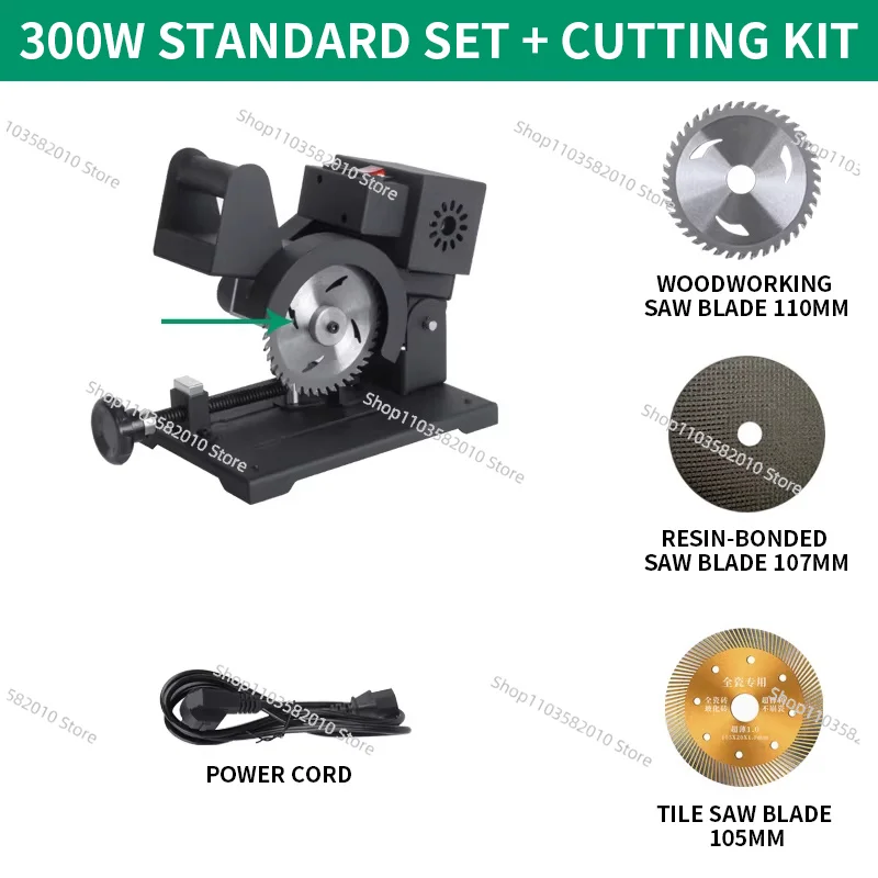 Multifunctional Sliding Cut-Off Saw for Cutting Aluminum Alloy, Stainless Steel Wood and Tile with Flexible Shaft Function