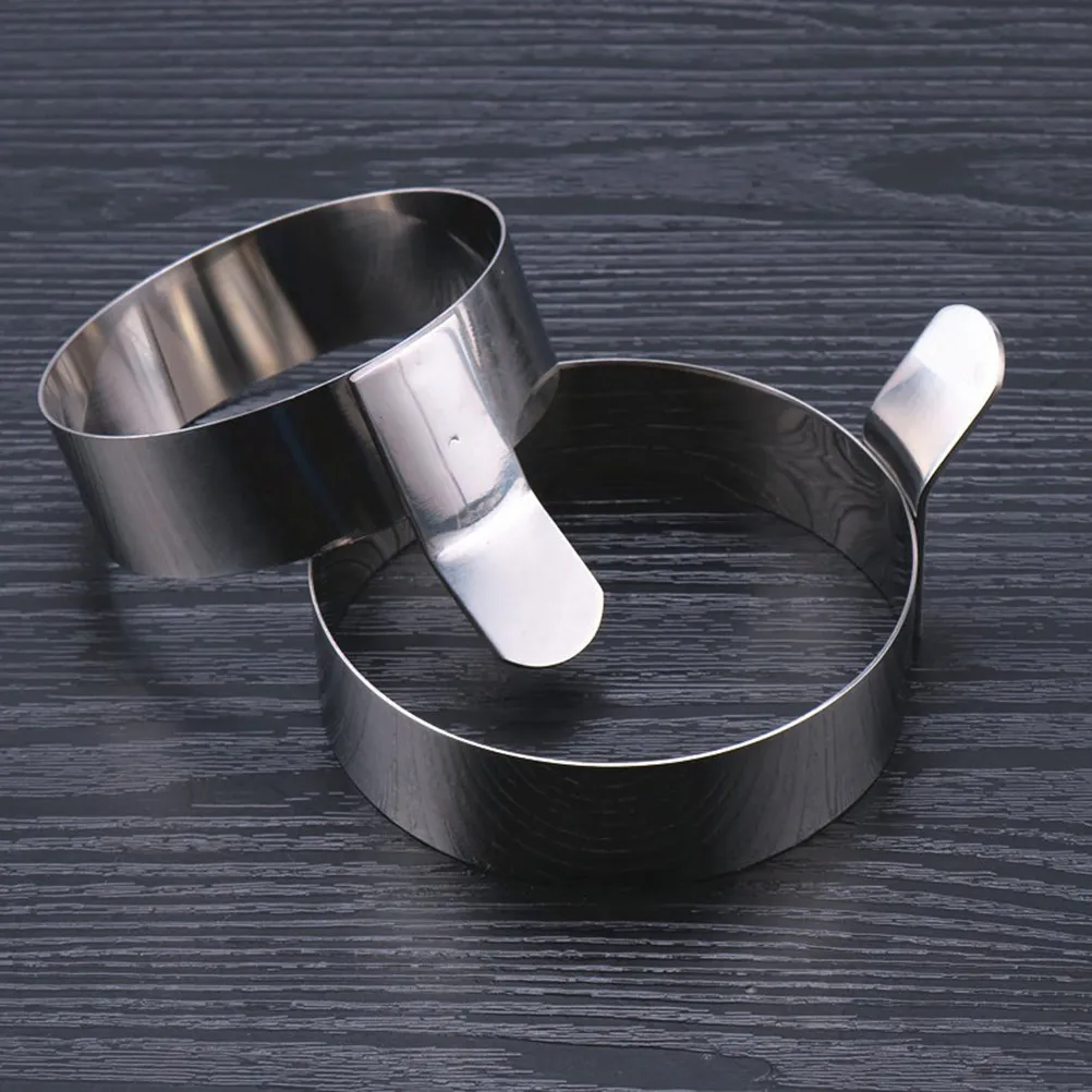 2Pcs Egg Rings Stainless Steel Cooking Mold Nonstick Heat Resistant Kitchen Tool for Fried Eggs Pancakes Shape Control